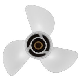 Outboard Propeller, Upgrade OEM 15 Spline Tooth Aluminum Outboard Boat Propeller Fit Yamaha Engines 50-130 HP, 4-1/4" Gearcase, 3-Blade