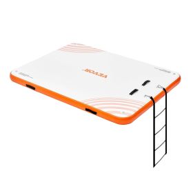 Inflatable Floating Dock, 8 x 6FT Inflatable Dock Platform, Non-Slip Water Floating Dock Mat with Detachable Ladder & Portable Carrying Bag