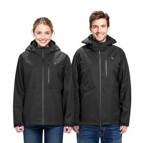 Heated Jacket for Men with 7.4V Battery, Soft Shell Electric Heating Coat (Clothing Size: Size S, Clothing Style: Men's Style)
