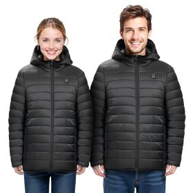 Heated Jacket for Women with 7.4V Battery, Soft Shell Electric Heating Coat, Windproof Lightweight Outerwear with 4 Heating Zones & 3 Heat Settin (Clothing Size: Size L, Clothing Style: Women's Style)